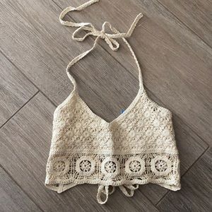 Free People Crochet Crop Top